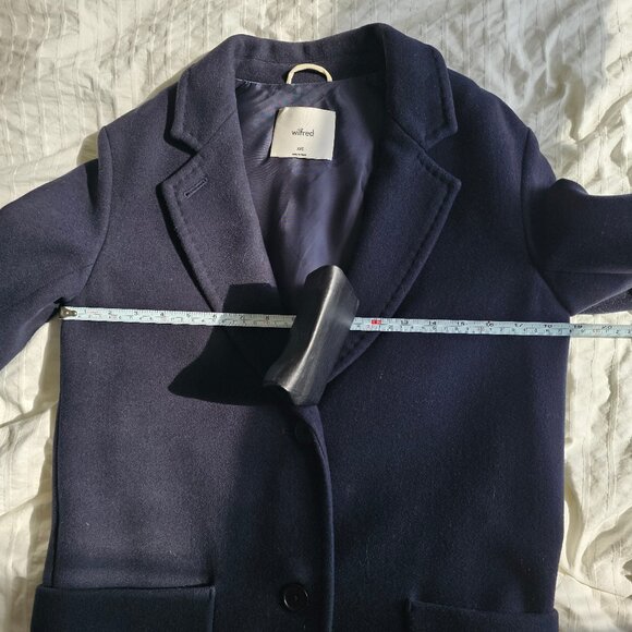 Aritzia Wilfred Jared Wool Coat - 2018 - Royal Navy - Sz XXS - Picture 14 of 16
